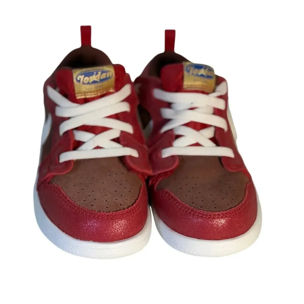 Air Jordan 1 Low ALT Toddler Shoes Red Brown White US 10C Hook & Loop Sneakers